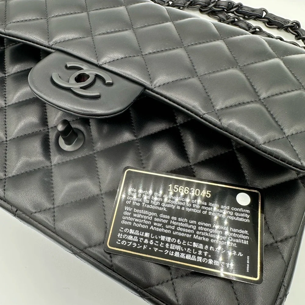 Chanel So Black Jumbo Lambskin - Picture 8 of 12